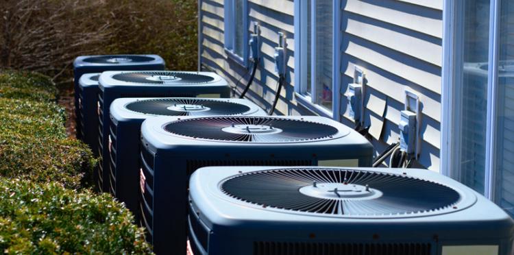 ac units outside in spring time.